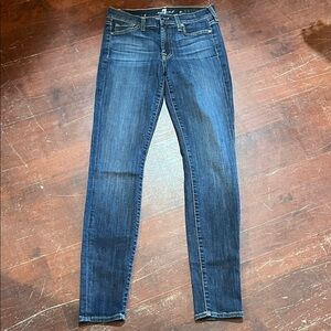 7 For All Mankind Women's Indigo Skinny Jeans
